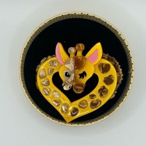 Giraffe heart brooch